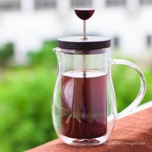 eco-friendly high borosilicate glass coffee plunger